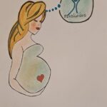 Mujer embarazada sintiendo mucho amor